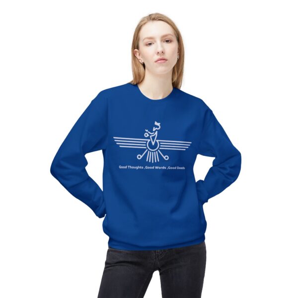 Persian Faravahar Symbol of Zoroastrianism - Unisex Sweatshirt black - Image 15