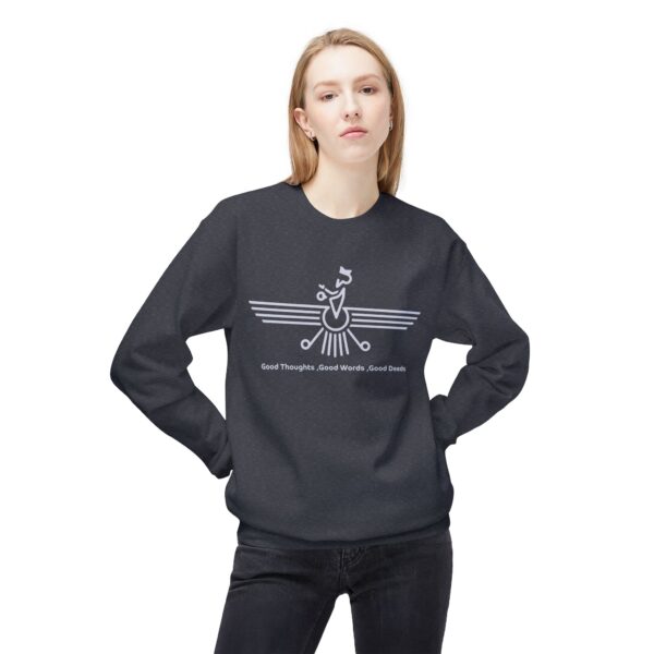 Persian Faravahar Symbol of Zoroastrianism - Unisex Sweatshirt black - Image 7