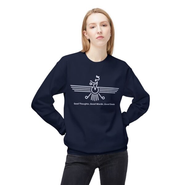 Persian Faravahar Symbol of Zoroastrianism - Unisex Sweatshirt black - Image 19