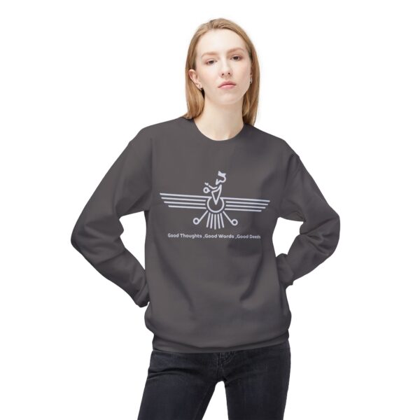 Persian Faravahar Symbol of Zoroastrianism - Unisex Sweatshirt black - Image 11