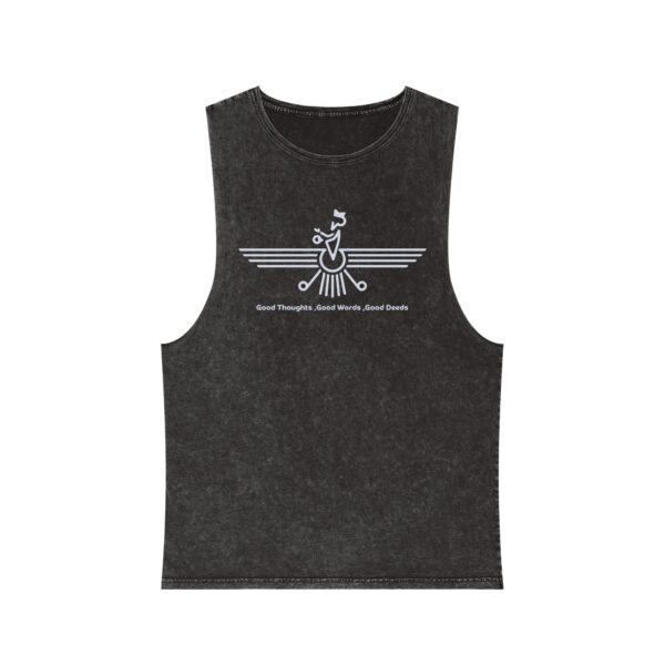 Persian Faravahar Symbol of Zoroastrianism Modern Design Unisex Stonewash Tank Top